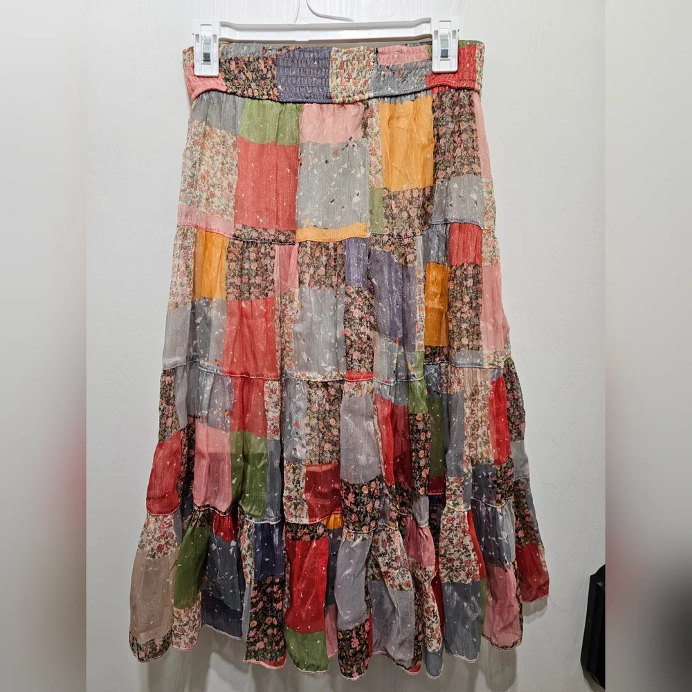 Floral Patchwork Maxi Skirt - Picture 7 of 7